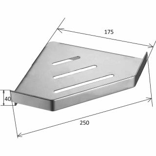 Угловая полка Boheme New Venturo 10318-SGM антрацит глянец