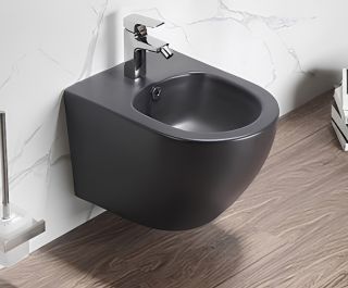 Биде CeramaLux B2342BDMDH подвесное черное