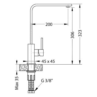 Смеситель для кухни Alveus Genesis Jenny Brs 1129066 Брашированная сталь