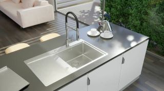 Смеситель для кухни Alveus Lyra-S Chr 1132184 Хром Черный