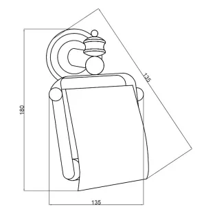 Держатель для туалетной бумаги с крышкой Boheme Palazzo 10101 золото/белый