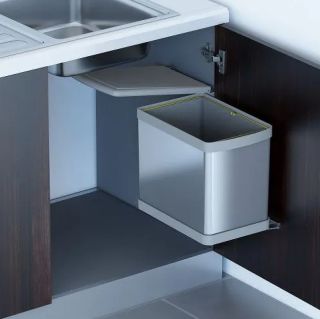 Ведро для мусора Alveus ALBIO 224311 ALBIO навесное прямоугольное нержавеющая сталь