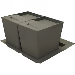 Система сортировки мусора Alveus 227977 ALBIO 45 2x16 L серый пластик