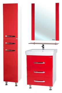 Зеркало Bellezza Рокко 80см красный 00000001233