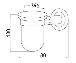 Стакан для зубных щёток Boheme Murano 10904-B-BR бронза/чёрный