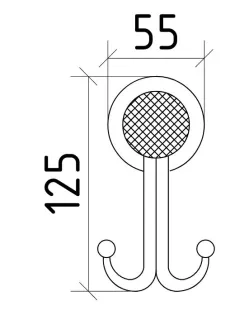 Крючок двойной Boheme Royal Cristal 10926-BR-B бронза/чёрный