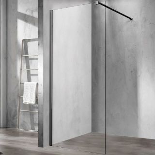 Душевая перегородка Vincea Walk-In 70 VSW-1H700CLB профиль Черный стекло прозрачное