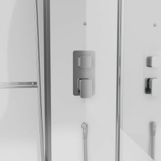 Душевая кабина Black and White Galaxy G8891 100х100 889100 с паром без гидромассажа