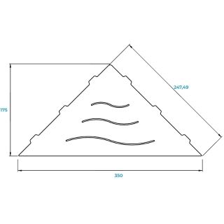 Металлическая полка RGW MT-02B 49279902-04 угловая Черная