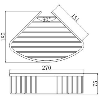 Полка корзина Aquatek AQ4006CR угловая Хром