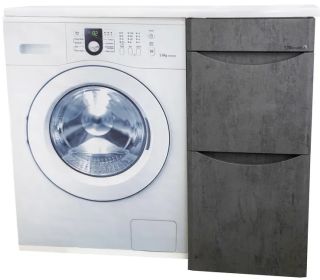 Тумба под раковину для стиральной машины Bellezza Олиссия 100см серый 00000011200