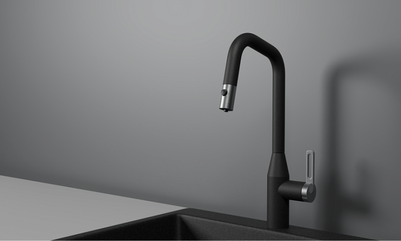 Смеситель для кухни Granula 8171, ЧЕРНЫЙ черный