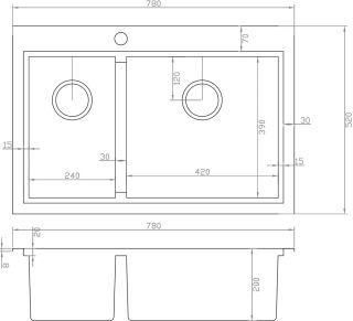 Мойка кухонная Zorg Master X FLASH ZM X-5278-R