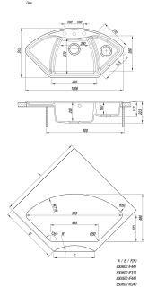 Кухонная мойка Florentina Гави антрацит