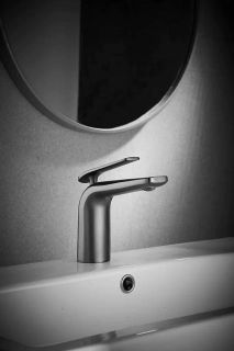 Смеситель для раковины Rose R3901T оружейная сталь