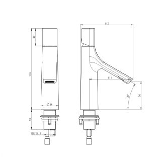 Смеситель для раковины Wonzon & Woghand The One WW-H010-MW белый матовый