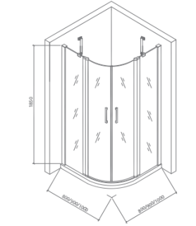 Душевой уголок Good Door Pandora R100 стекло прозрачное