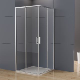 Душевой уголок Vincea Rapid-N VSS-3RN1012E10CL, (900-1000)x(1100-1200), хром, стекло прозрачное