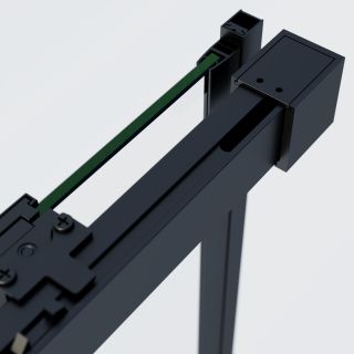 Душевая дверь Vincea Soft 2 VDS-3SO2120CLB, 1200, черный, стекло прозрачное