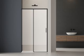 Душевая дверь Vincea Soft 2 VDS-3SO2140CLB, 1400, черный, стекло прозрачное