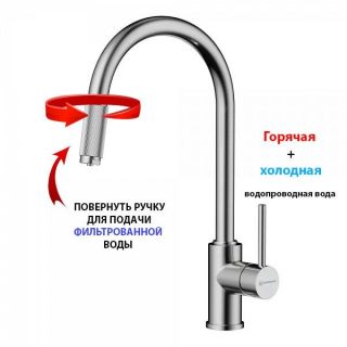 Смеситель для кухни Omoikiri Tamura-BN сталь