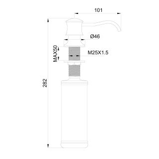 Дозатор для мыла Wonzon & Woghand WW-88SD03-BG брашированное золото