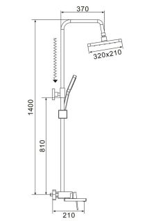 Душевая стойка Shevanik S6826C белый