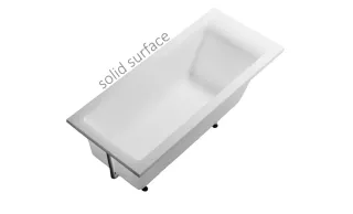 Ванна из искусственного камня Astra-Form Нейт 01010054+08010054 160x70 см с щелевым переливом донный клапан белый матовый