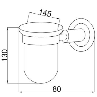 Стакан для зубных щёток Boheme Murano 10904-R-G золото/рубиновый