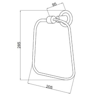 Полотенцедержатель Boheme Murano 10905-V-G золото/фиолетовый