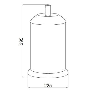 Ведро Boheme Murano 10907-B-G золото/чёрный