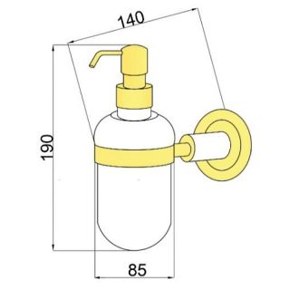 Дозатор для жидкого мыла Boheme Murano 10912-R-G золото/рубиновый