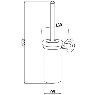 Ёршик для унитаза Boheme Murano 10913-B-G золото/чёрный