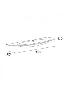 Раковина из искусственного мрамора Cezares 122x52 50178