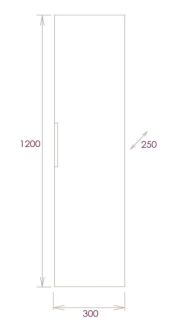 Пенал подвесной Onika Девис 403071 30см бетон чикаго