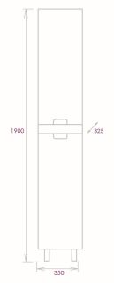 Пенал напольный Onika Харпер 403567 35см белый/кастелло