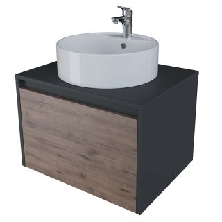 Тумба под раковину Stella Polar Эвита 60см тёмно-серый SP-00001056