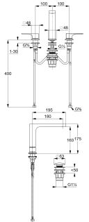 Смеситель для раковины Kludi Decus 543933975 чёрный матовый