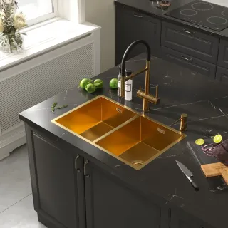 Смеситель для кухни Reflexion Lago RX9901GD брашированное золото