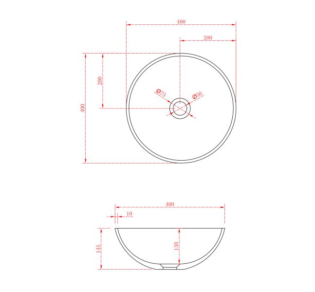 Накладная раковина NT Bagno Coppa NT410 40см белый матовый