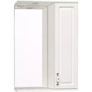 Зеркало-шкаф с подсветкой Style Line Олеандр ЛС-00000201 55см рельеф пастель