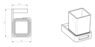 Стакан для зубных щёток Boheme Q 10944-NB брашированный никель