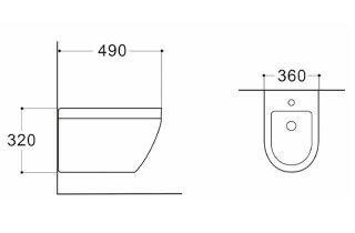 Подвесное биде Aquatek Лея AQ1099-00