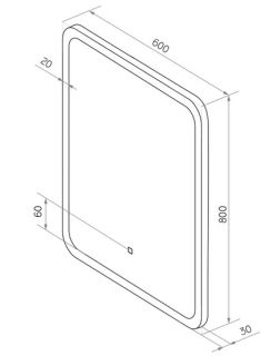 Зеркало с подсветкой Sintesi Bono SIN-SPEC-BONO-60 60см белый
