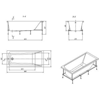 Акриловая ванна Santek Фиджи 1WH501706 180х80 белая