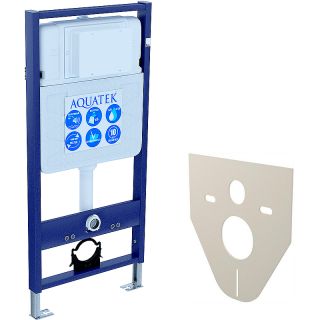 Комплект унитаза с инсталляцией Aquatek SET AQUATEK БЕТТА KDI18 с сиденьем Микролифт и клавишей смыва хром