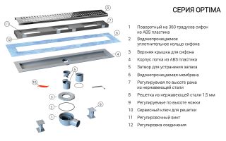 Душевой лоток Vincea Optima SAY.601.60.P.PITI 60 см