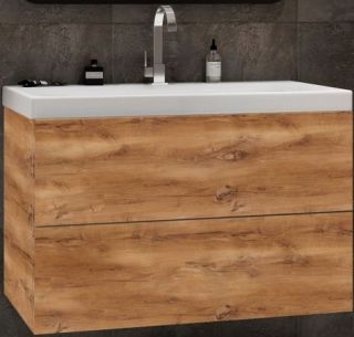 Подвесная тумба под раковину Art&Max Verona Push 80см дуб кельтик AM-Verona-Push-800-2C-SO-RK