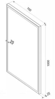 Зеркало с подсветкой Sintesi Kanto Cromo SIN-SPEC-KANTO-CROMO-70 70см хром