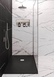 Душевой поддон Starohome Solid 1237485 80x80см чёрный матовый